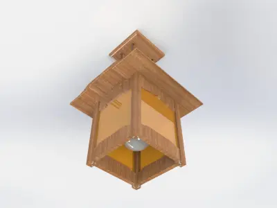 Arts and Crafts Porch Light 3D model