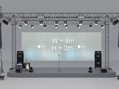 Modular Truss Event Stage 3D model