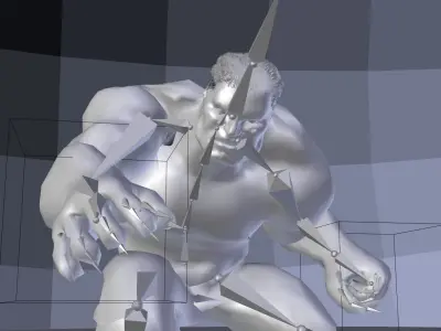  Hulk 2003 Inspired Rigged and animated Low-poly 3D model