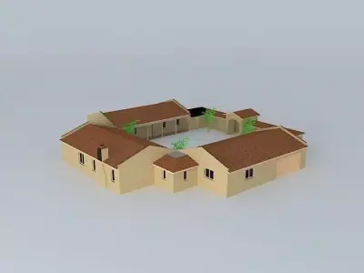 Pavillion house Free 3D model