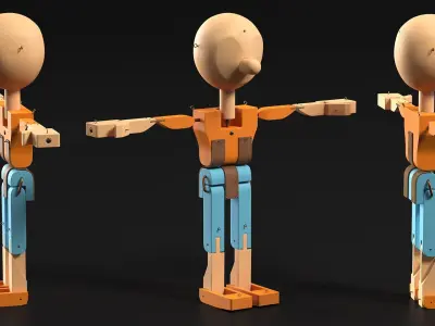  Wooden Toys Rigged Collection for Maya 