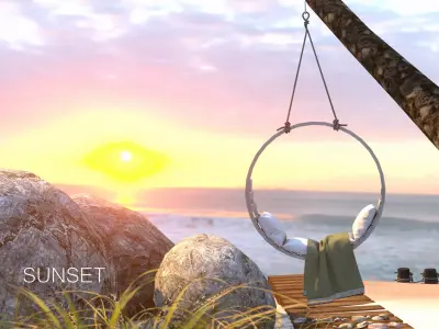 Sunset - Blender scene  3D model