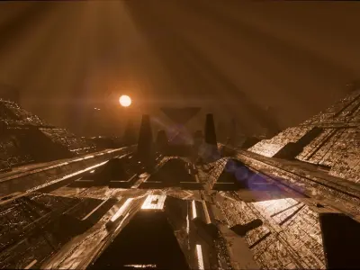 sci-fi city  Low-poly 3D model