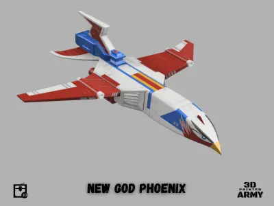 Gatchaman New  GOD PHOENIX starship - 3D printing model - STL  3D print model