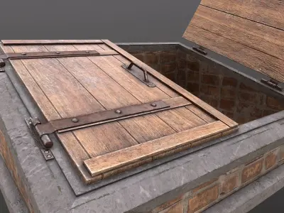 Basement Entrance PBR  Low-poly 3D model