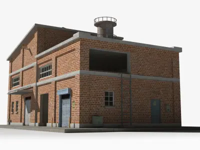 Factory xx10 Low-poly 3D model