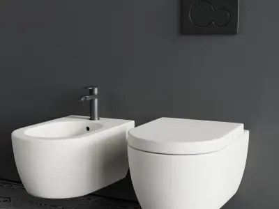 Ceramica Cielo Smile Wall-Hung WC Low-poly 3D model