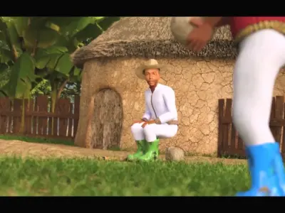 Ethiopian village assets Low-poly 3D model