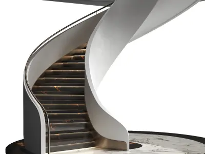 Spiral staircase 18 3D model