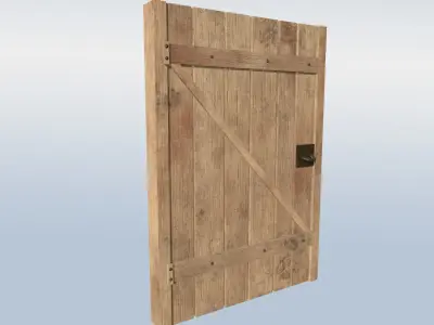 Old Wooden Door - Game Ready Low-poly 3D model