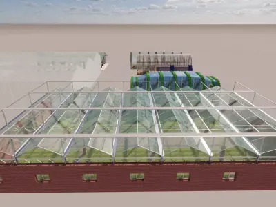 Agricultural Greenhouse Tent Frame -B12 3D model