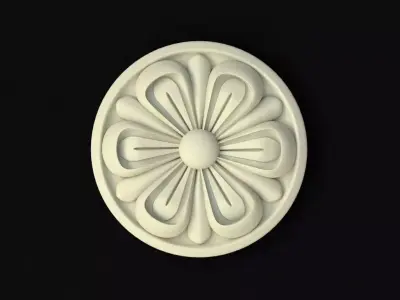 rosette flower 3D model 2