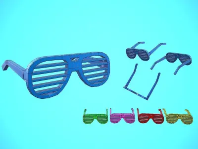 GLASSES 01 - CARTOON STYLIZED Low-poly 3D model