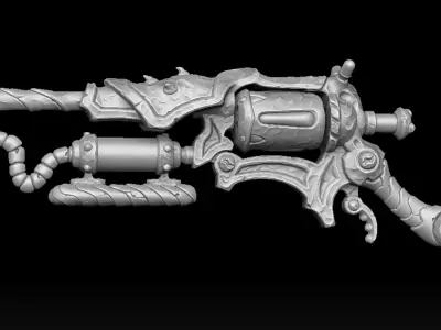 Stylized toxic rifle 3d print 3D print model