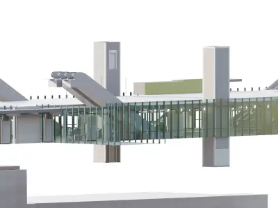 MODERN FICTIONAL METRO STATION 3D model