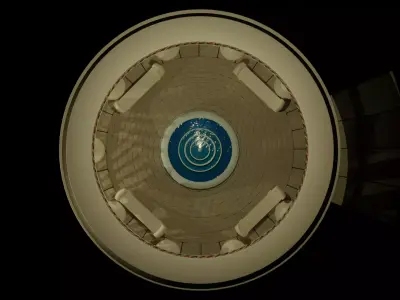 Ancient Greek Rotunda with Fountain 3D model