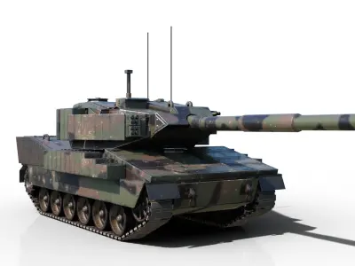 4 coatings of USA ARMY M8 Armored Gun System light tank Low-poly 3D model