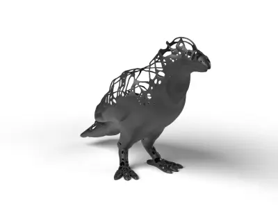 Crow Dust Voronoi Low-poly 3D model