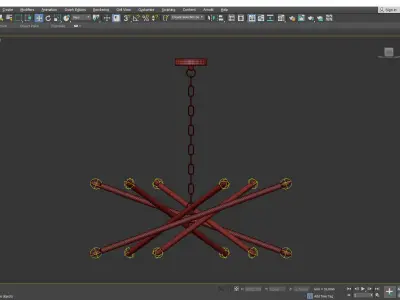 Exton Chandelier Low-poly 3D model