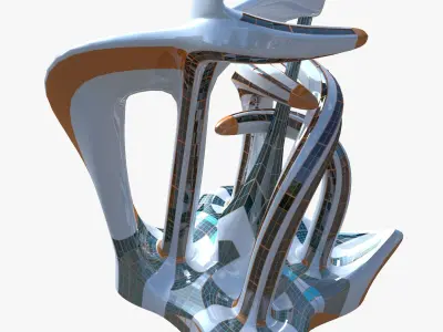 Future skyscraper 3D model
