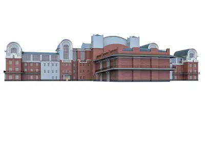 Residential Buildings Collection Low-poly 3D model