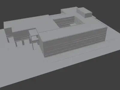 German Fire Station  3D model