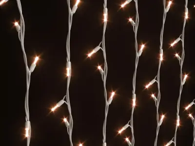 Garland of light bulbs Low-poly 3D model