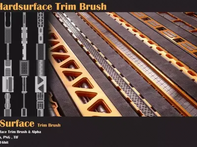150 HardSurface Trim Brush-Vol2   Texture