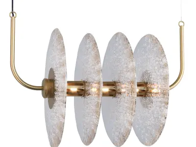Sprinkled Glass Chandelier sku 25644 by Pikartlights Free 3D model