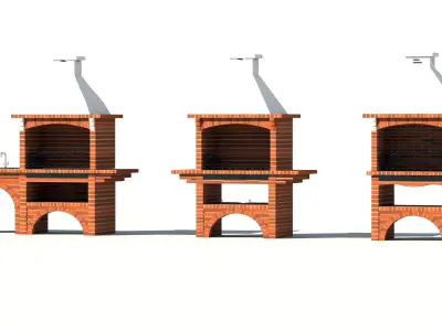 BBQ set model  Low-poly 3D model