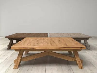 Benson Sawhorse Coffee Table 3D model