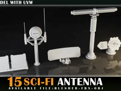 15 SCI-FI ANTENNA VOL 01 3D model