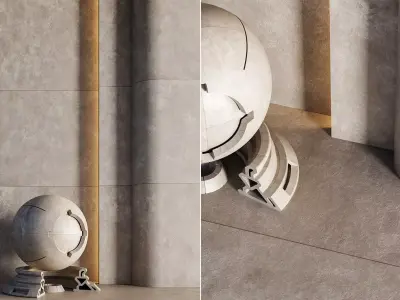 Grunge Rough Ceramic Tile - 4K - PBR Texture