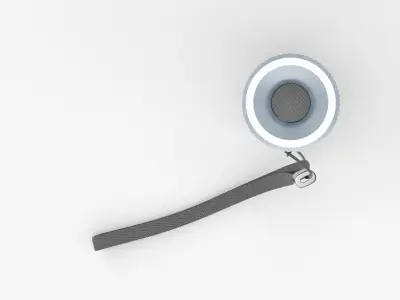 Flashlight Silver 3D model