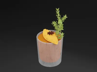 Floral Mist Juice Low-poly 3D model