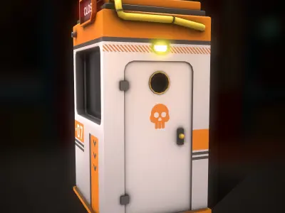 Street Shop props Low-poly 3D model