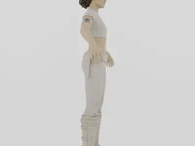 Padme Amidala Low-Poly 3D Model Low-poly 3D model