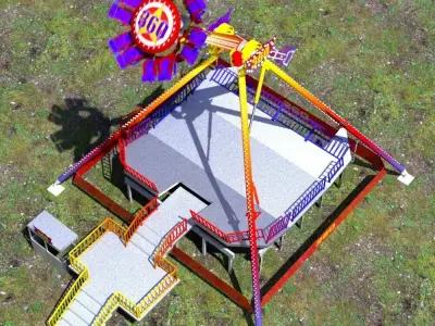 Amusement ride - 360 3D model