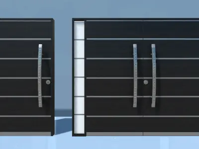 Doors Classic and Modern Low-poly 3D model