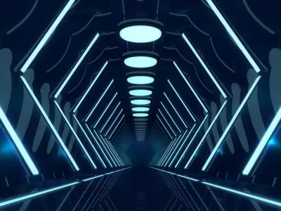 Sci Fi corridor 3D model 50