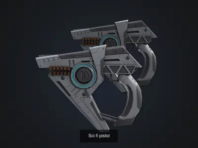 Sci fi weapon collection 3D Model Pack
