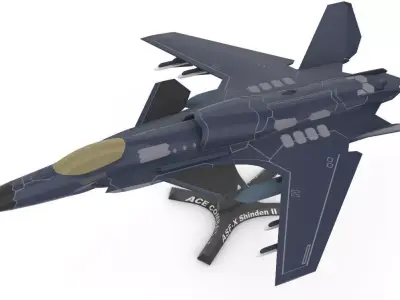 ASF-X SHINDEN II ACE COMBAT 3D print model