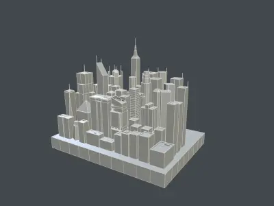 City low poly Low-poly 3D model