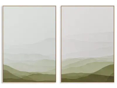 Abstract Painting Frame set 3D model 914