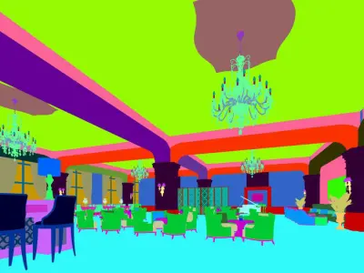 Business Restaurant - Coffee - Banquet  90 3D model
