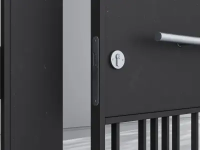 Aluminium door 189 3D model