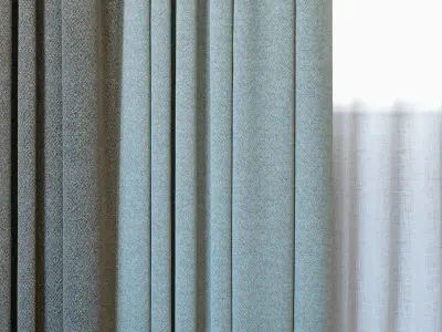 Curtains 62 Curtains with Tulle Backhausen Aphrodite 3D model