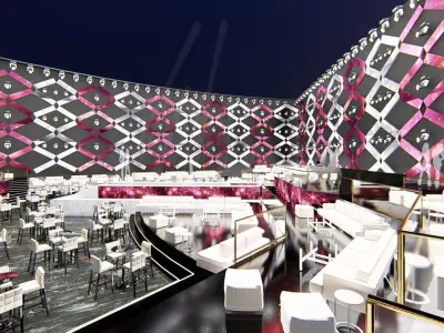  Modern Club Design concept Low-poly 3D model