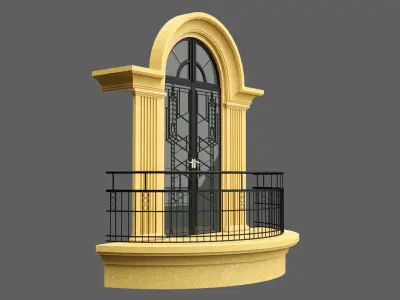 Classic Door  Windows 3 3D model