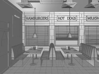 Restaurant Interior 3D model